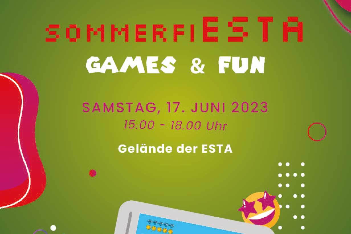 Einladungskarte zur Sommerfiesta 2023 in grün