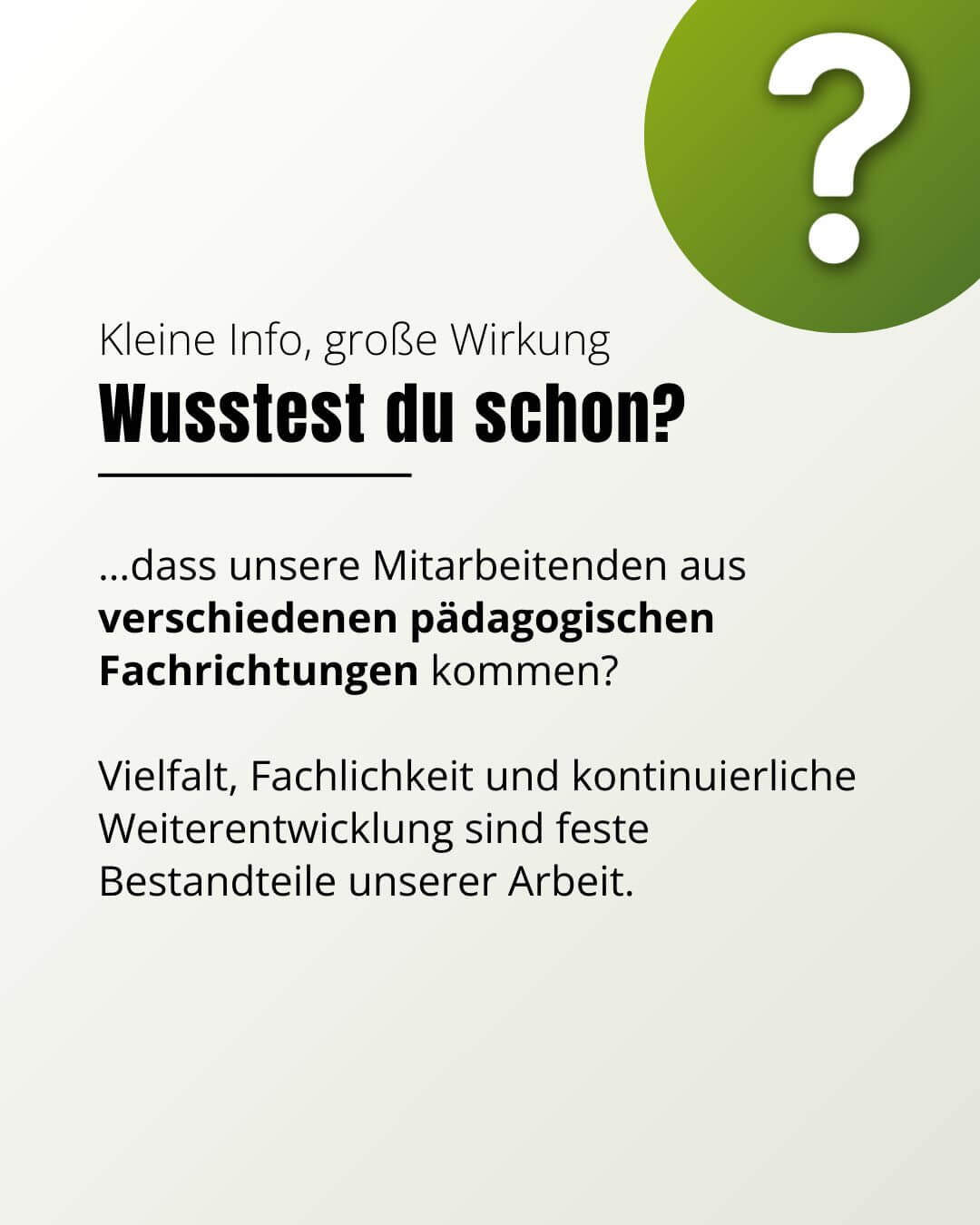 ❓🎓Wusstest du schon?