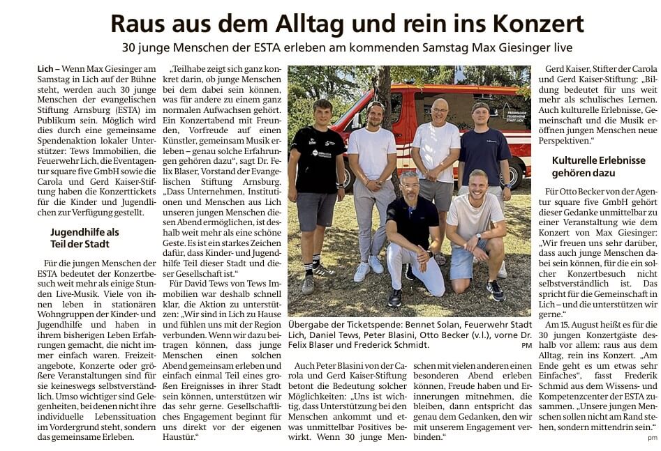 Raus aus dem Alltag und rein ins Konzert